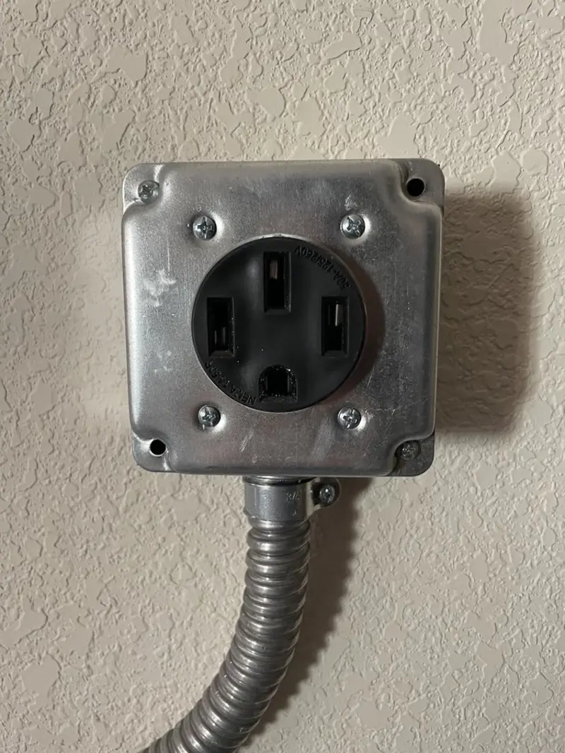 NEMA 14-50 outlet installed for Smart Home Electrical in Solon